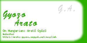 gyozo arato business card